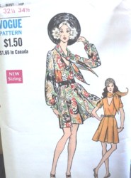 7722 68 FIT PLEATED LS V-DRESS,SHAPE SCARF PATTERN 10